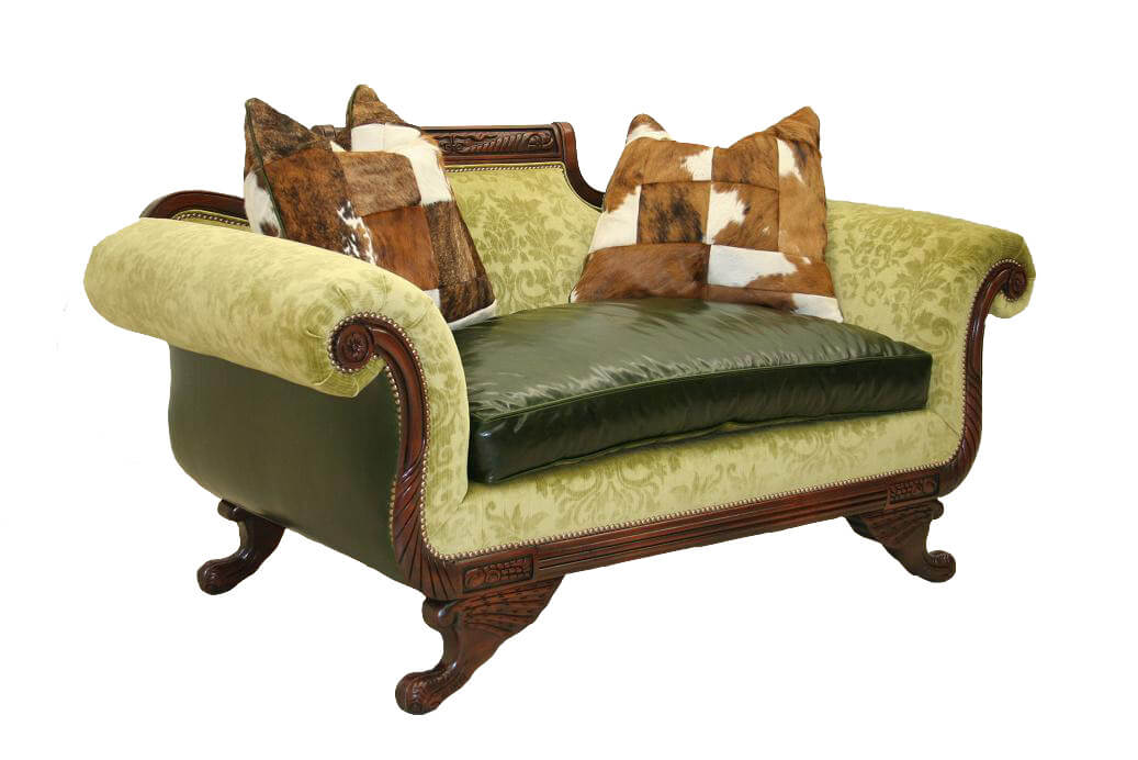 7403 02 Duncan Phyfe Loveseat Old Hickory Tannery