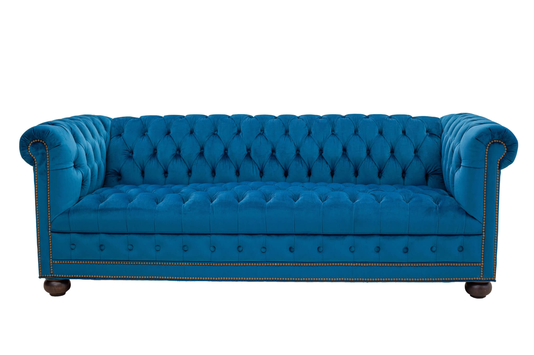 Teal velvet chesterfield sofa discount